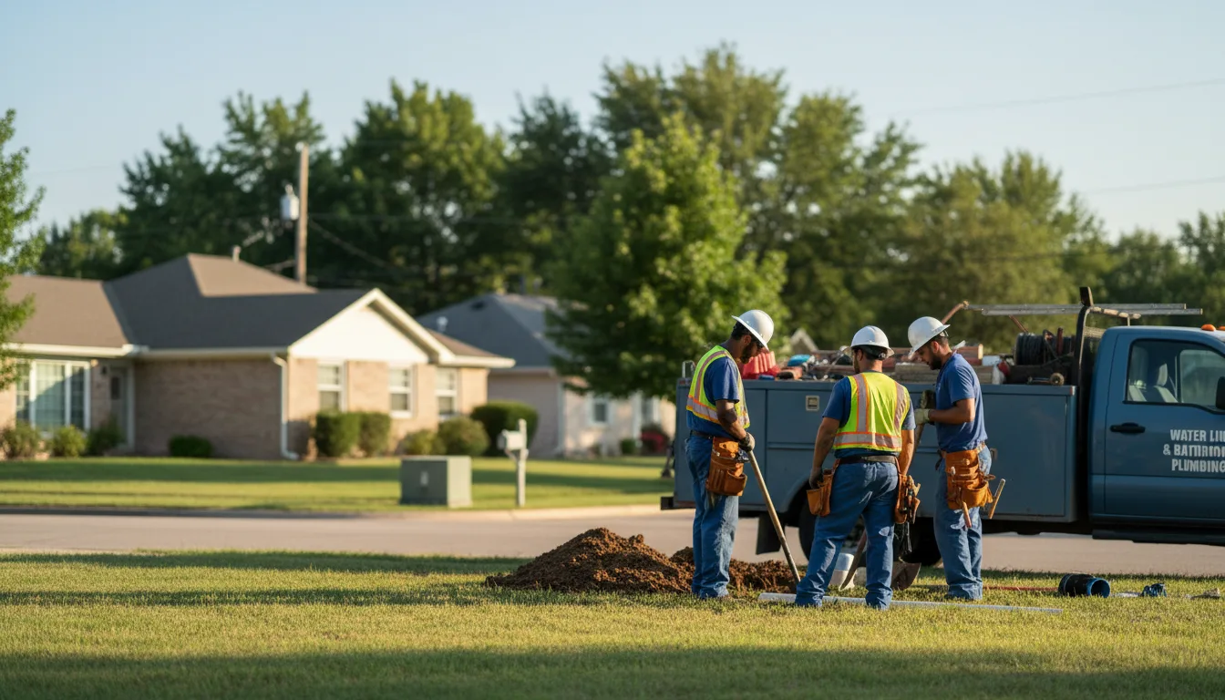 Residential water line and bathroom plumbing service in Liberty, NE